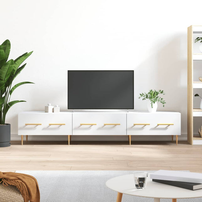 tv-bord 150x36x30 cm konstrueret træ hvid