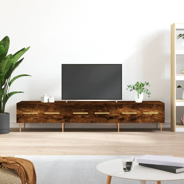 tv-bord 150x36x30 cm konstrueret træ røget egetræsfarve