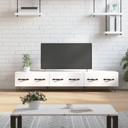 tv-bord 150x36x30 cm konstrueret træ hvid