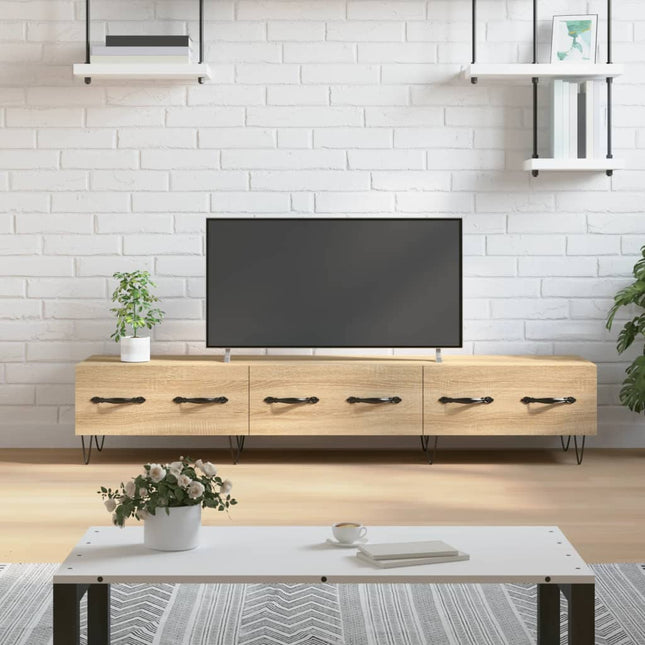 tv-bord 150x36x30 cm konstrueret træ sonoma-eg