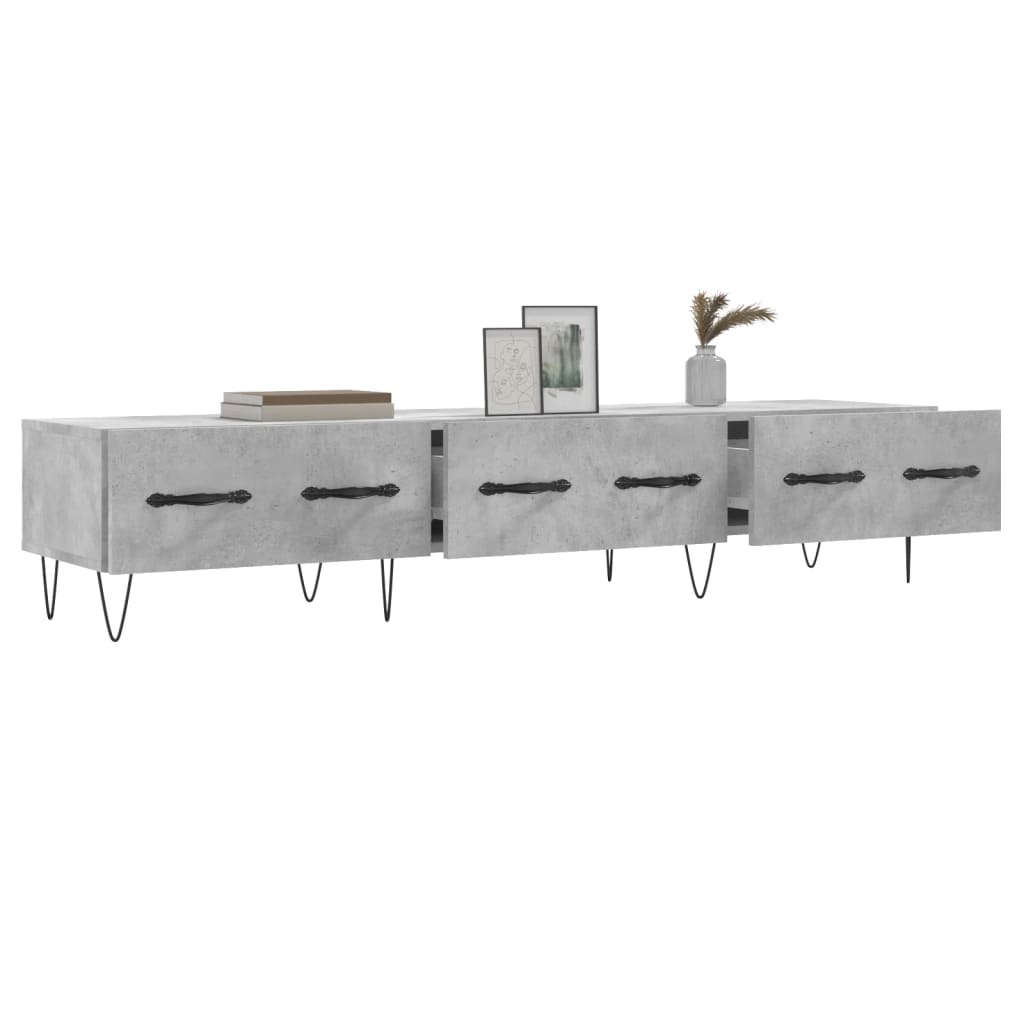 tv-bord 150x36x30 cm konstrueret træ betongrå