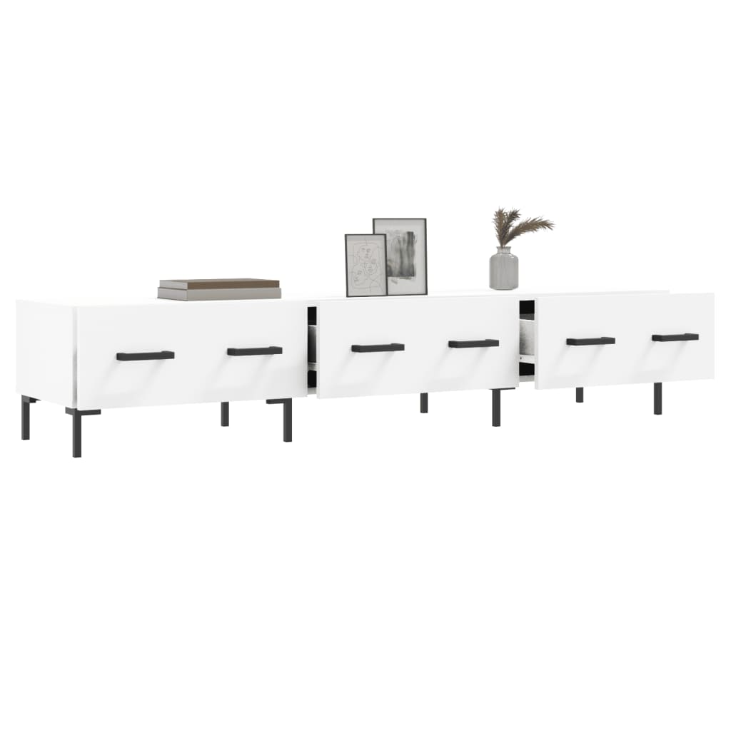 tv-bord 150x36x30 cm konstrueret træ hvid