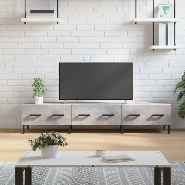 tv-bord 150x36x30 cm konstrueret træ betongrå