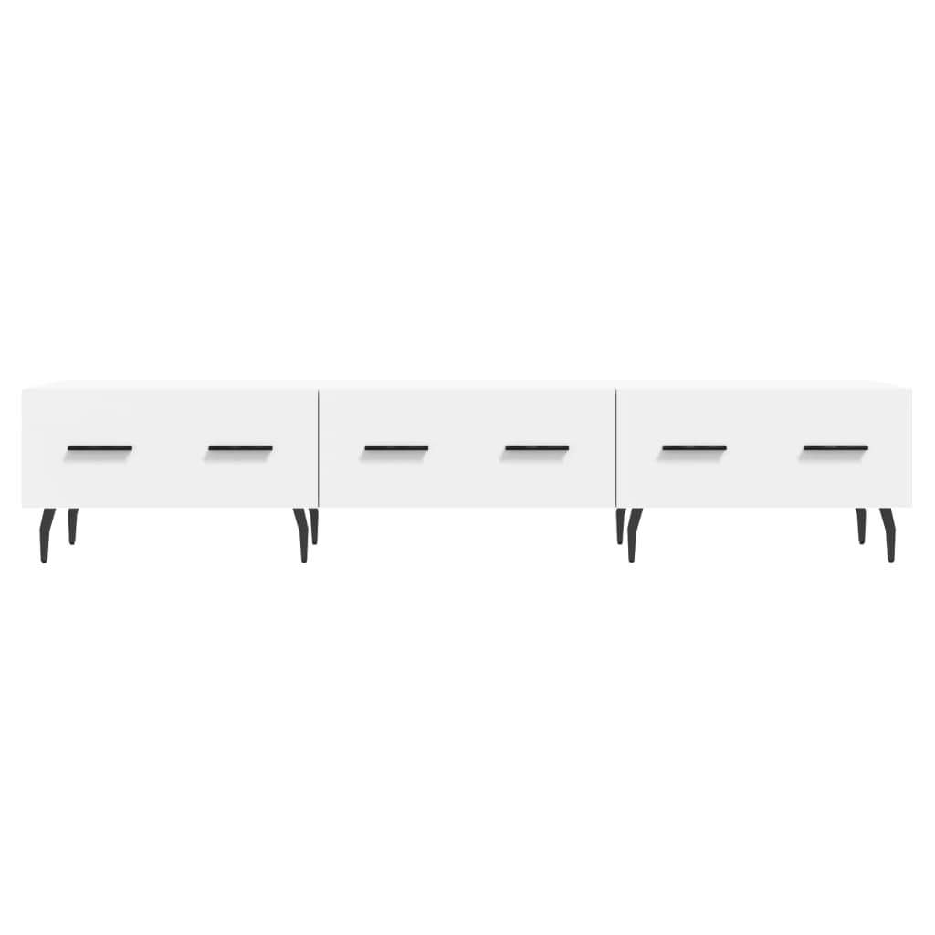 tv-bord 150x36x30 cm konstrueret træ hvid