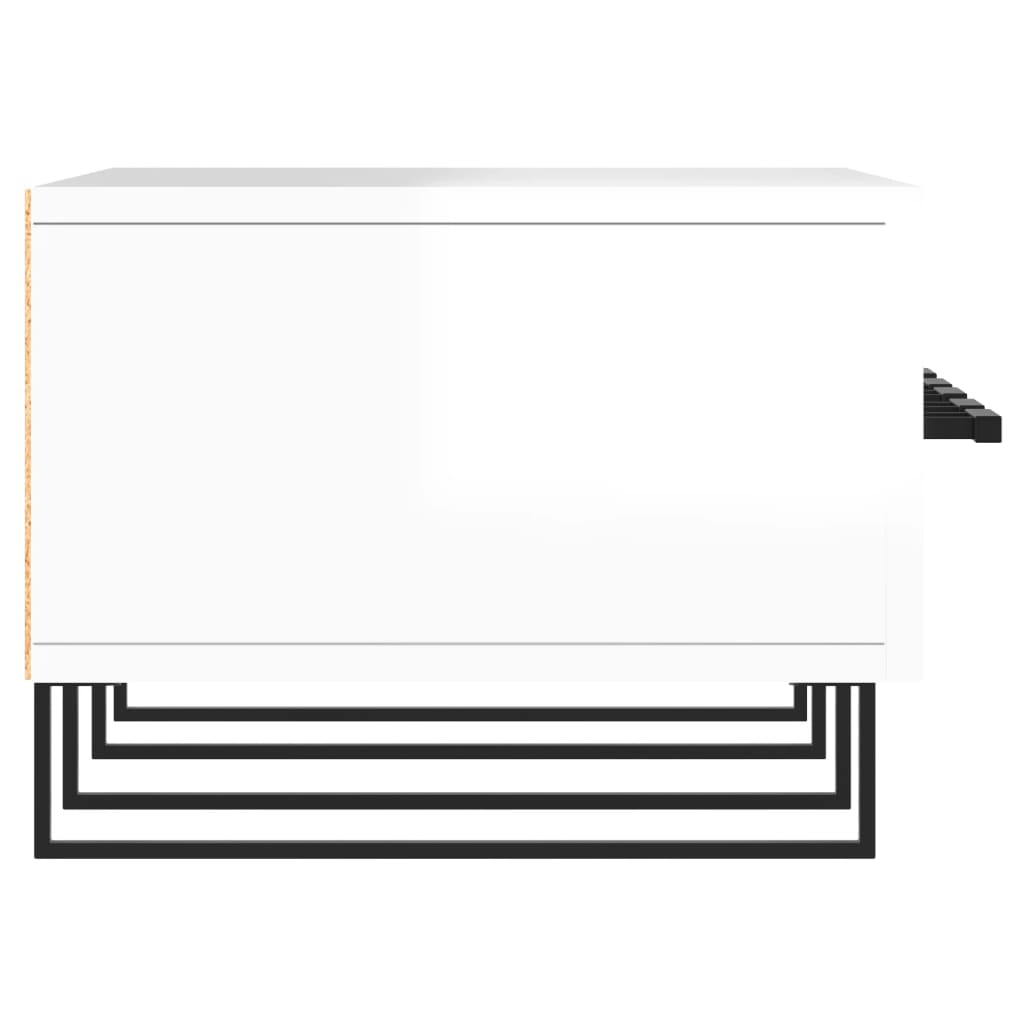 tv-bord 150x36x30 cm konstrueret træ hvid højglans