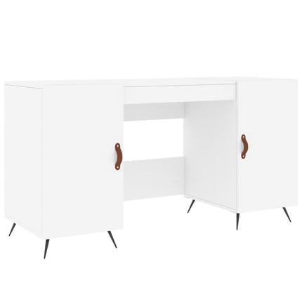 skrivebord 140x50x75 cm konstrueret træ hvid
