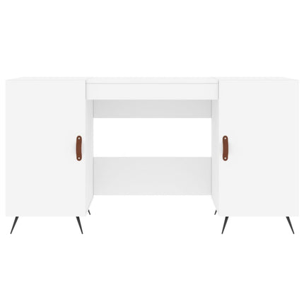 skrivebord 140x50x75 cm konstrueret træ hvid