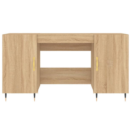 skrivebord 140x50x75 cm konstrueret træ sonoma-eg