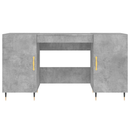 skrivebord 140x50x75 cm konstrueret træ betongrå