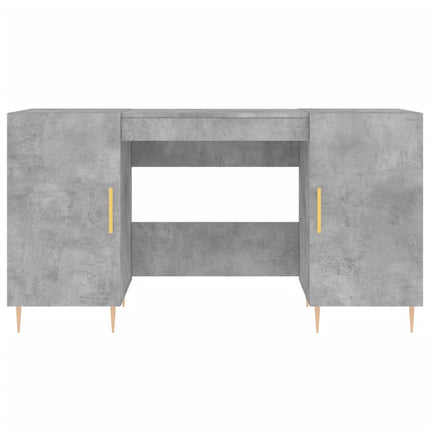 skrivebord 140x50x75 cm konstrueret træ betongrå