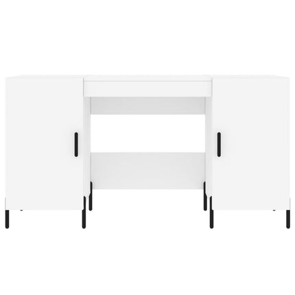 skrivebord 140x50x75 cm konstrueret træ hvid