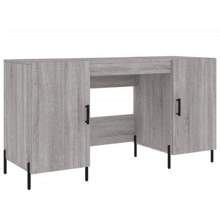 skrivebord 140x50x75 cm konstrueret træ grå sonoma-eg
