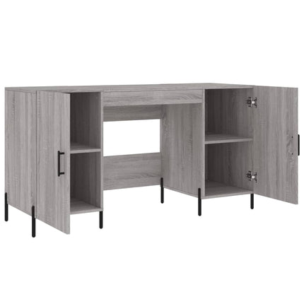 skrivebord 140x50x75 cm konstrueret træ grå sonoma-eg