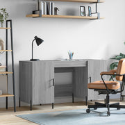 skrivebord 140x50x75 cm konstrueret træ grå sonoma-eg