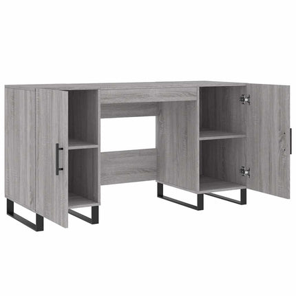 skrivebord 140x50x75 cm konstrueret træ grå sonoma-eg