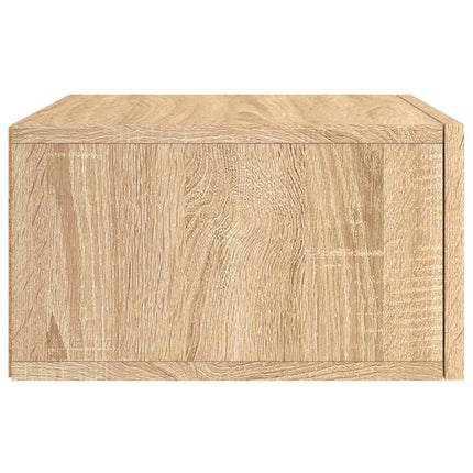 væghængt sengebord 35x35x20 cm sonoma-eg