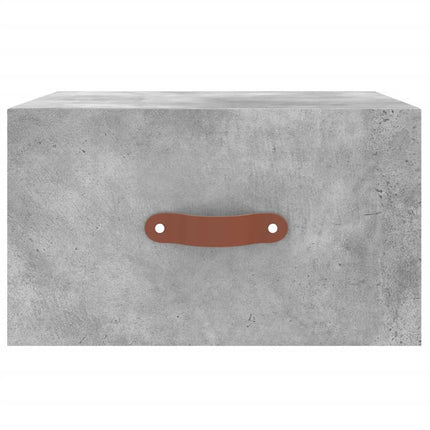 væghængt sengebord 35x35x20 cm betongrå