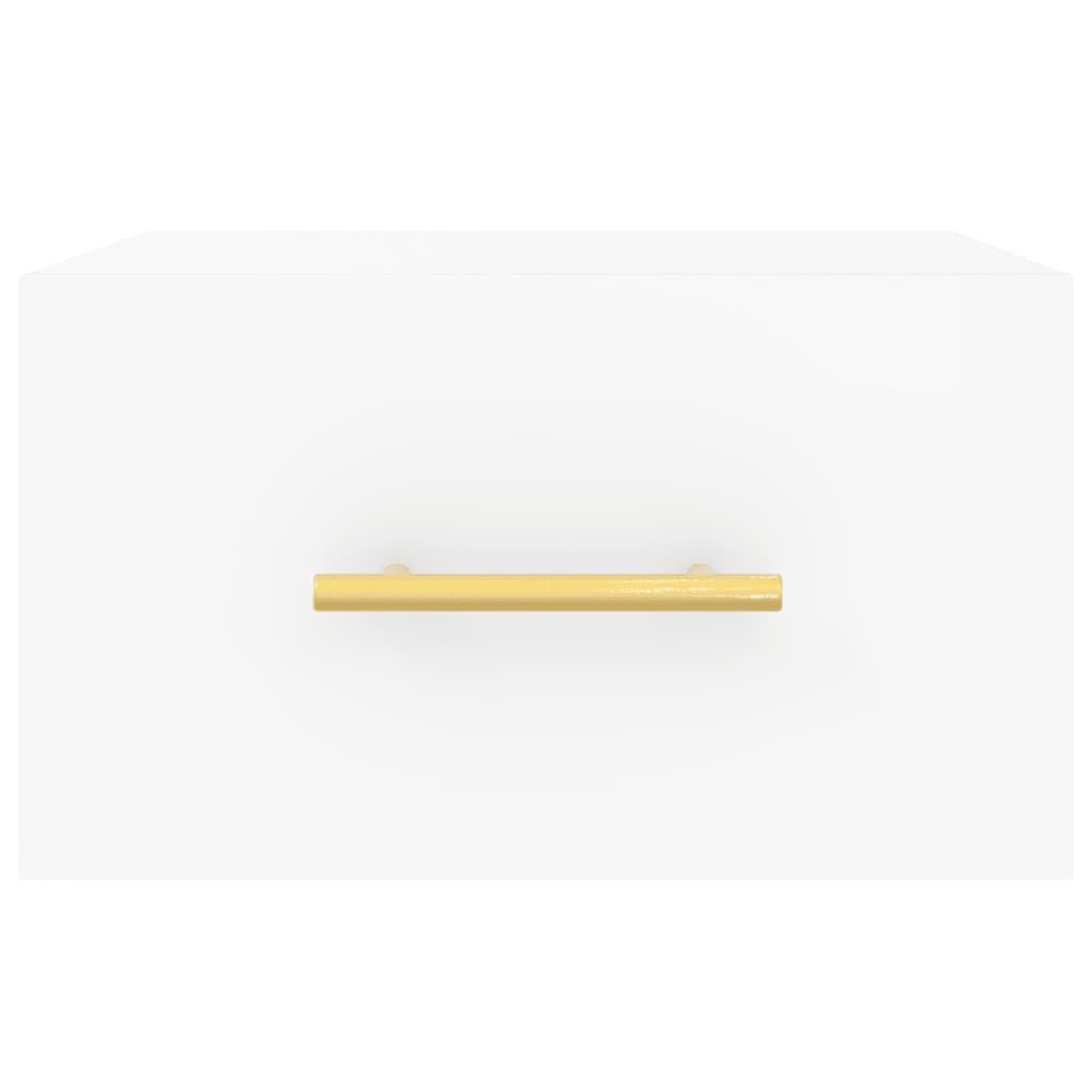 væghængt sengebord 35x35x20 cm hvid