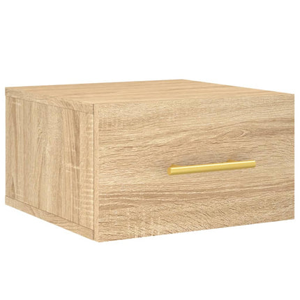 væghængt sengebord 35x35x20 cm sonoma-eg