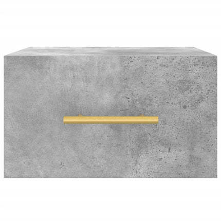 væghængt sengebord 35x35x20 cm betongrå