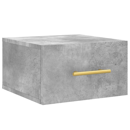 væghængte sengeborde 2 stk. 35x35x20 cm betongrå