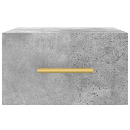 væghængte sengeborde 2 stk. 35x35x20 cm betongrå