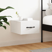væghængt sengebord 35x35x20 cm hvid