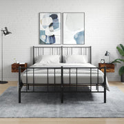 væghængte sengeborde 2 stk. 35x35x20 cm røget egetræsfarve