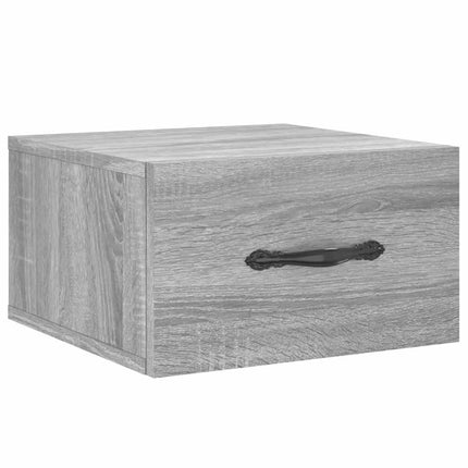 væghængt sengebord 35x35x20 cm grå sonoma-eg
