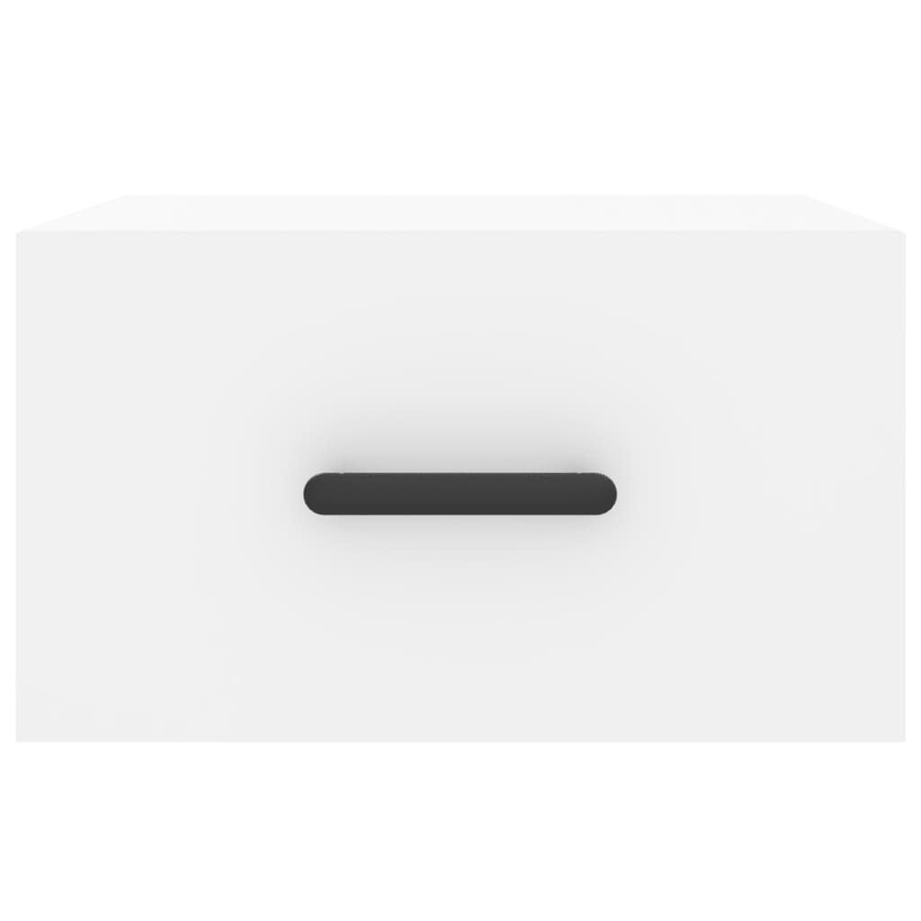 væghængt sengebord 35x35x20 cm hvid