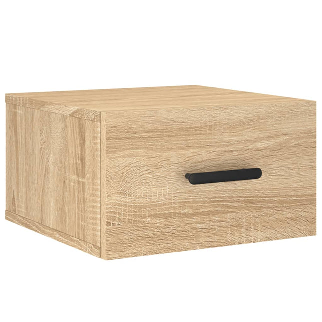 væghængt sengebord 35x35x20 cm sonoma-eg
