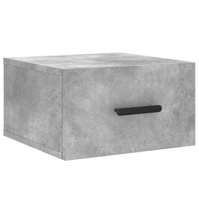 væghængt sengebord 35x35x20 cm betongrå