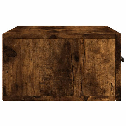 væghængt sengebord 35x35x20 cm røget egetræsfarve