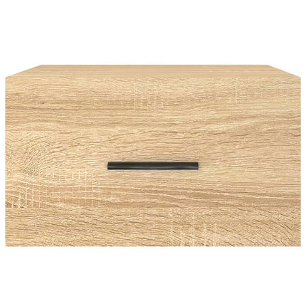 væghængt sengebord 35x35x20 cm sonoma-eg