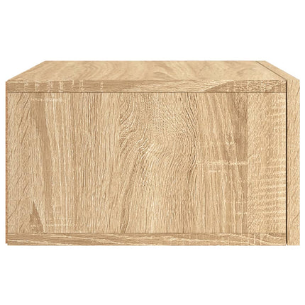 væghængt sengebord 35x35x20 cm sonoma-eg