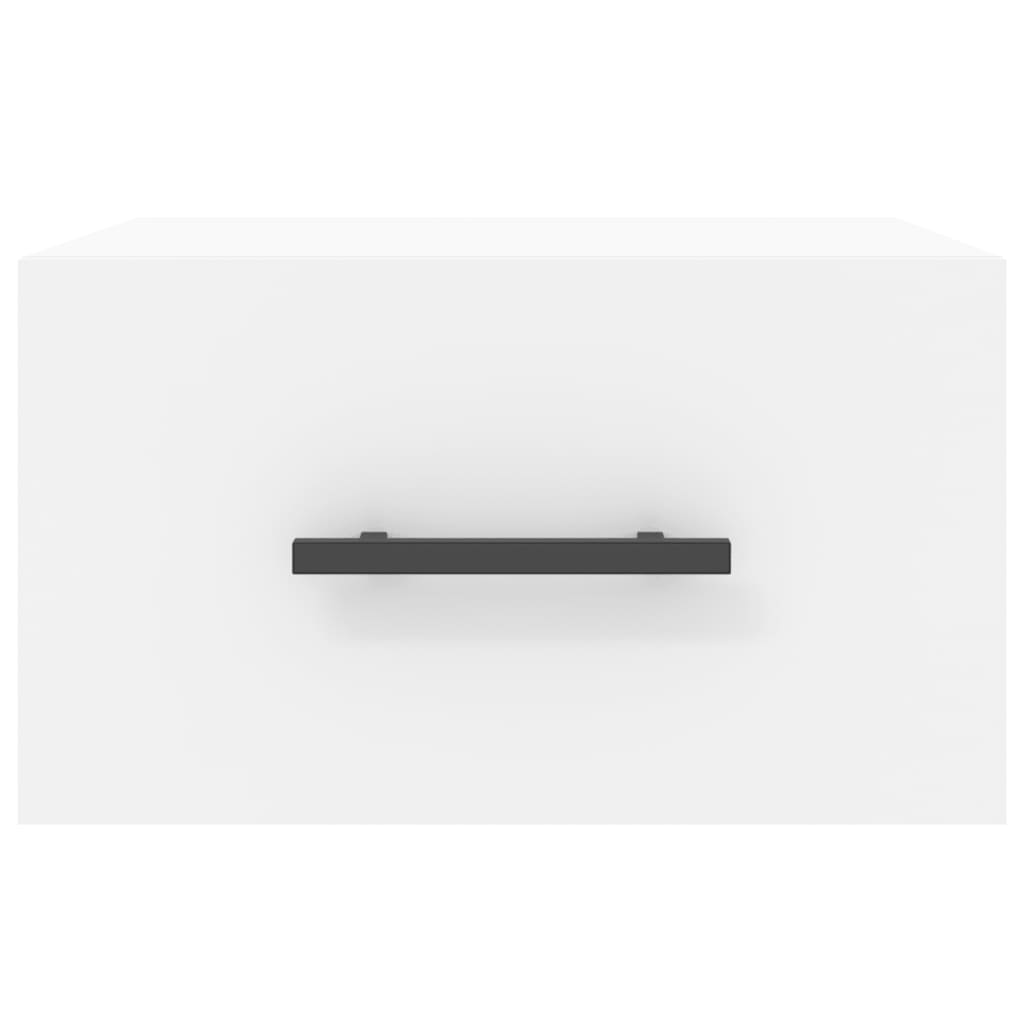 væghængt sengebord 35x35x20 cm hvid