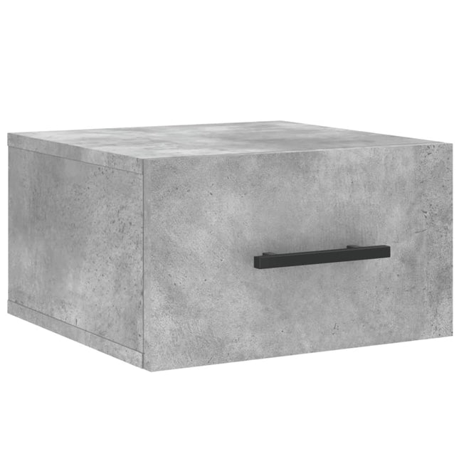 væghængt sengebord 35x35x20 cm betongrå