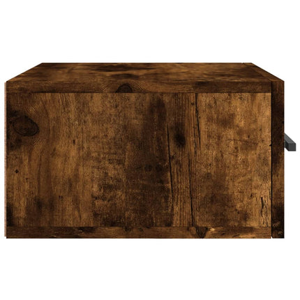 væghængt sengebord 35x35x20 cm røget egetræsfarve
