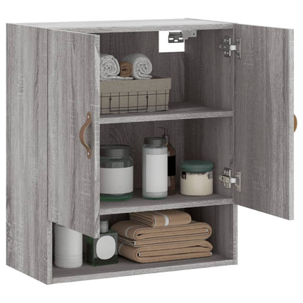 vægskab 60x31x70 cm konstrueret træ grå sonoma-eg