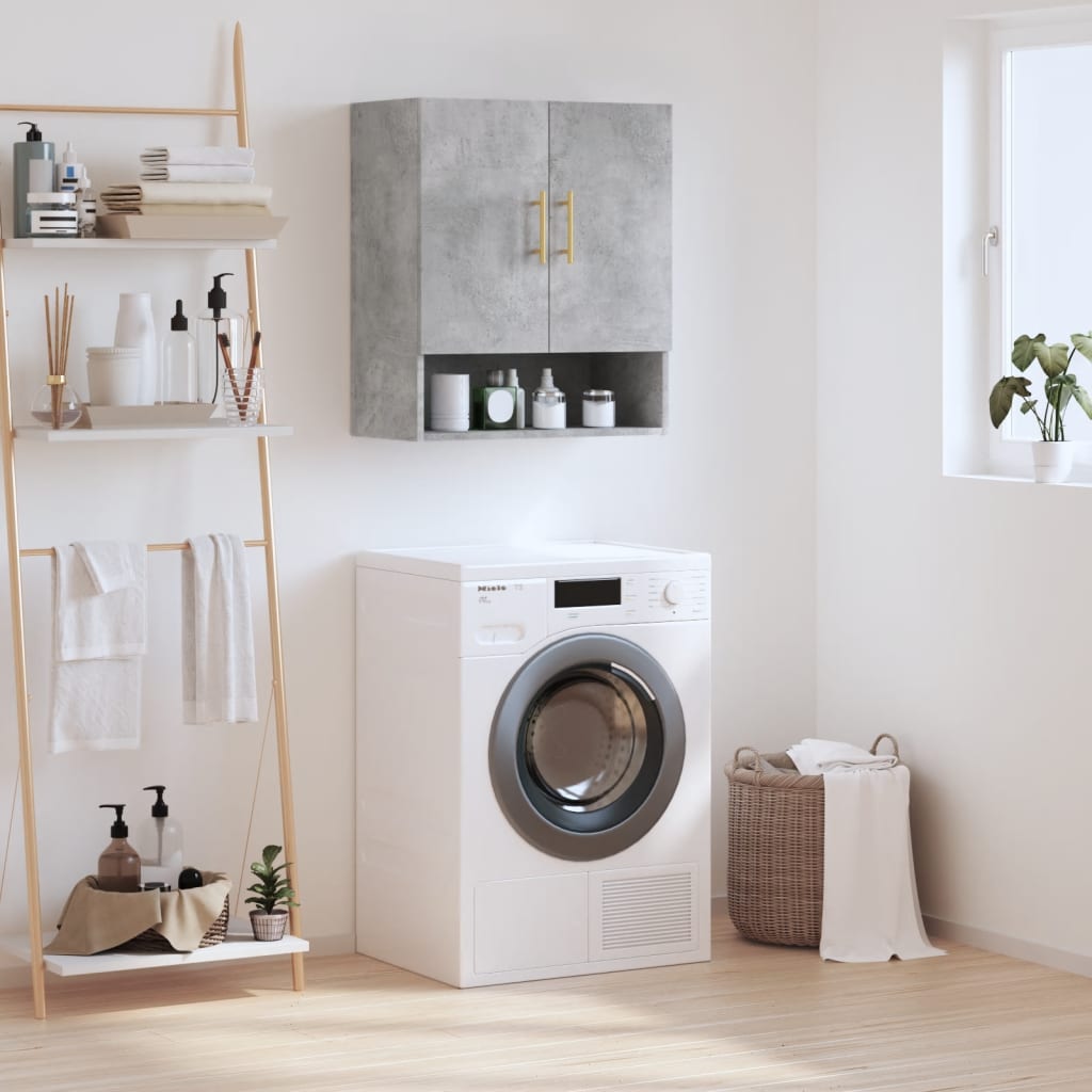 vægskab 60x31x70 cm konstrueret træ betongrå