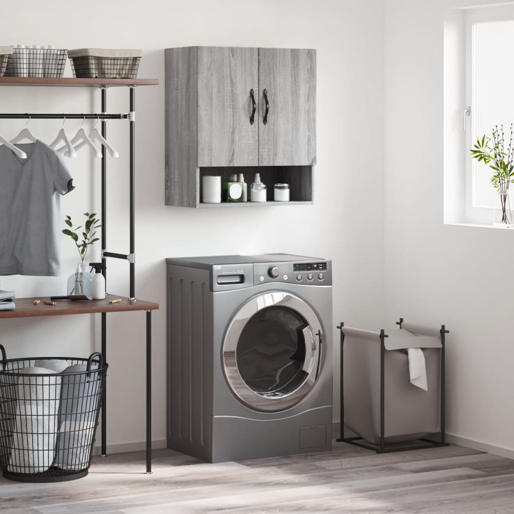 vægskab 60x31x70 cm konstrueret træ grå sonoma-eg