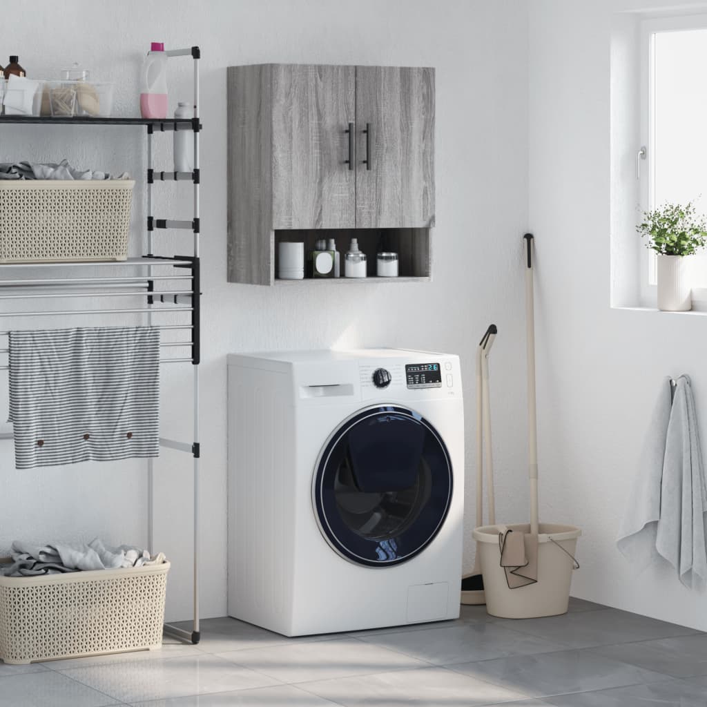 vægskab 60x31x70 cm konstrueret træ grå sonoma-eg