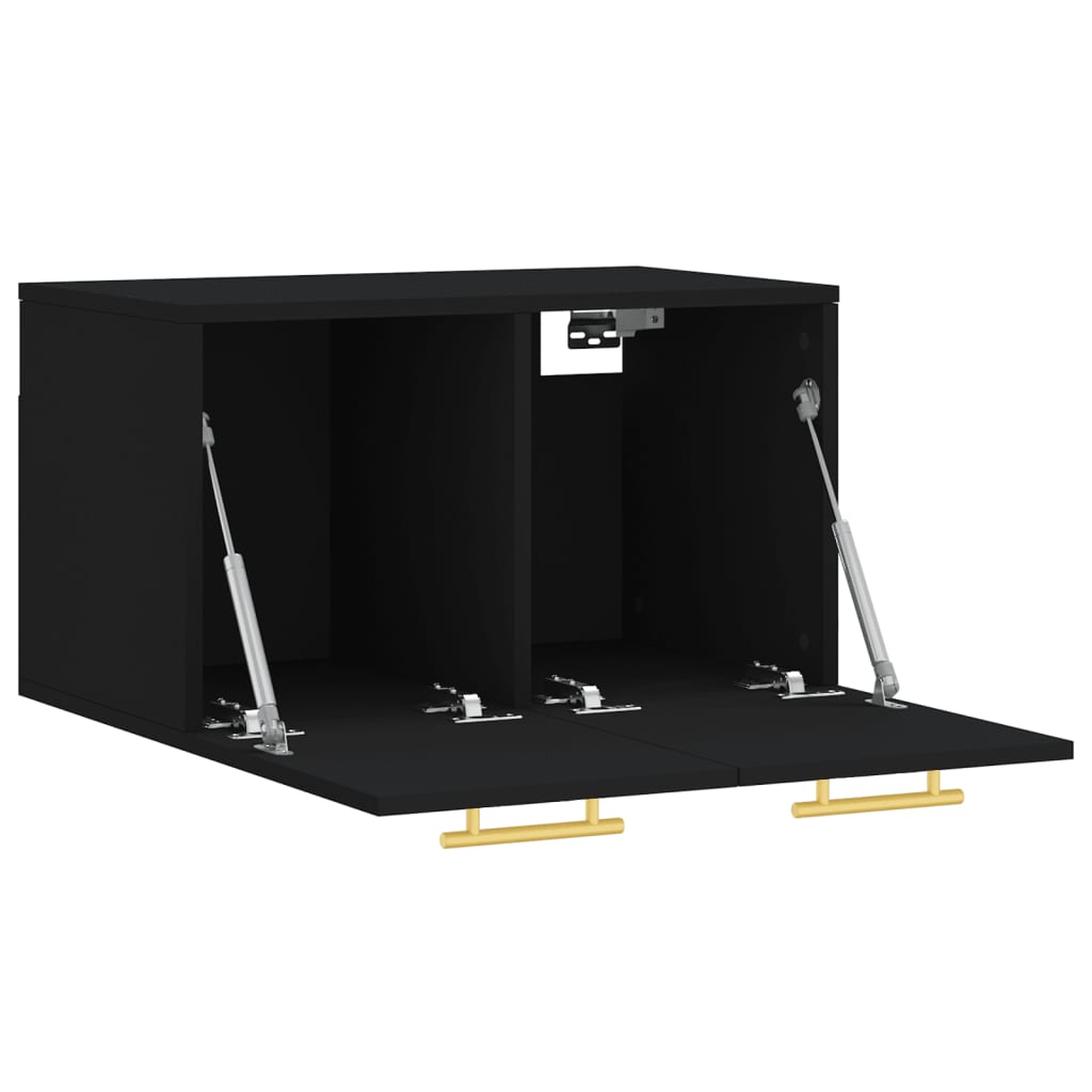 vægskab 60x36,5x35 cm konstrueret træ sort