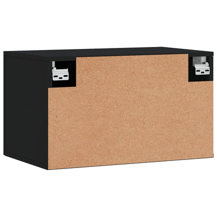 vægskab 60x36,5x35 cm konstrueret træ sort