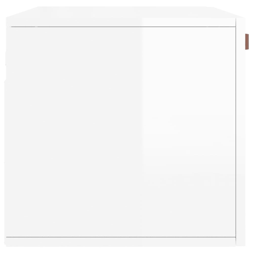 vægskab 80x36,5x35 cm konstrueret træ hvid højglans