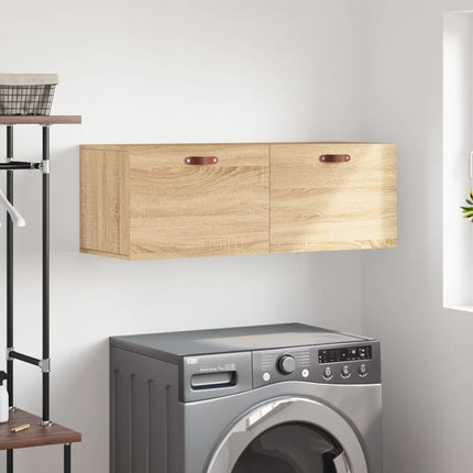 vægskab 100x36,5x35 cm konstrueret træ sonoma-eg
