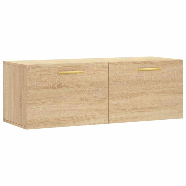 vægskab 100x36,5x35 cm konstrueret træ sonoma-eg