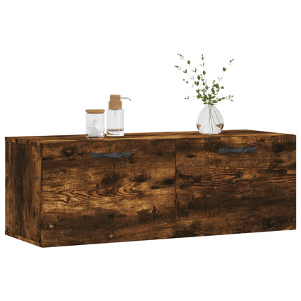 vægskab 100x36,5x35 cm konstrueret træ røget sonoma-eg