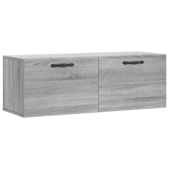 vægskab 100x36,5x35 cm konstrueret træ grå sonoma-eg