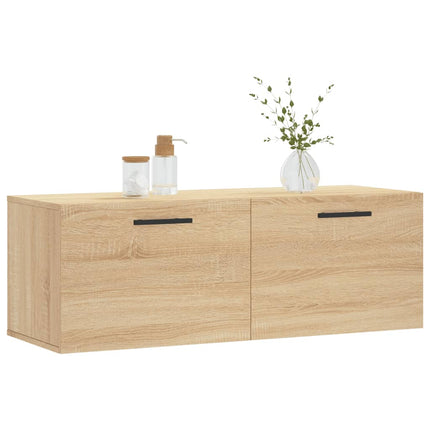 vægskab 100x36,5x35 cm konstrueret træ sonoma-eg